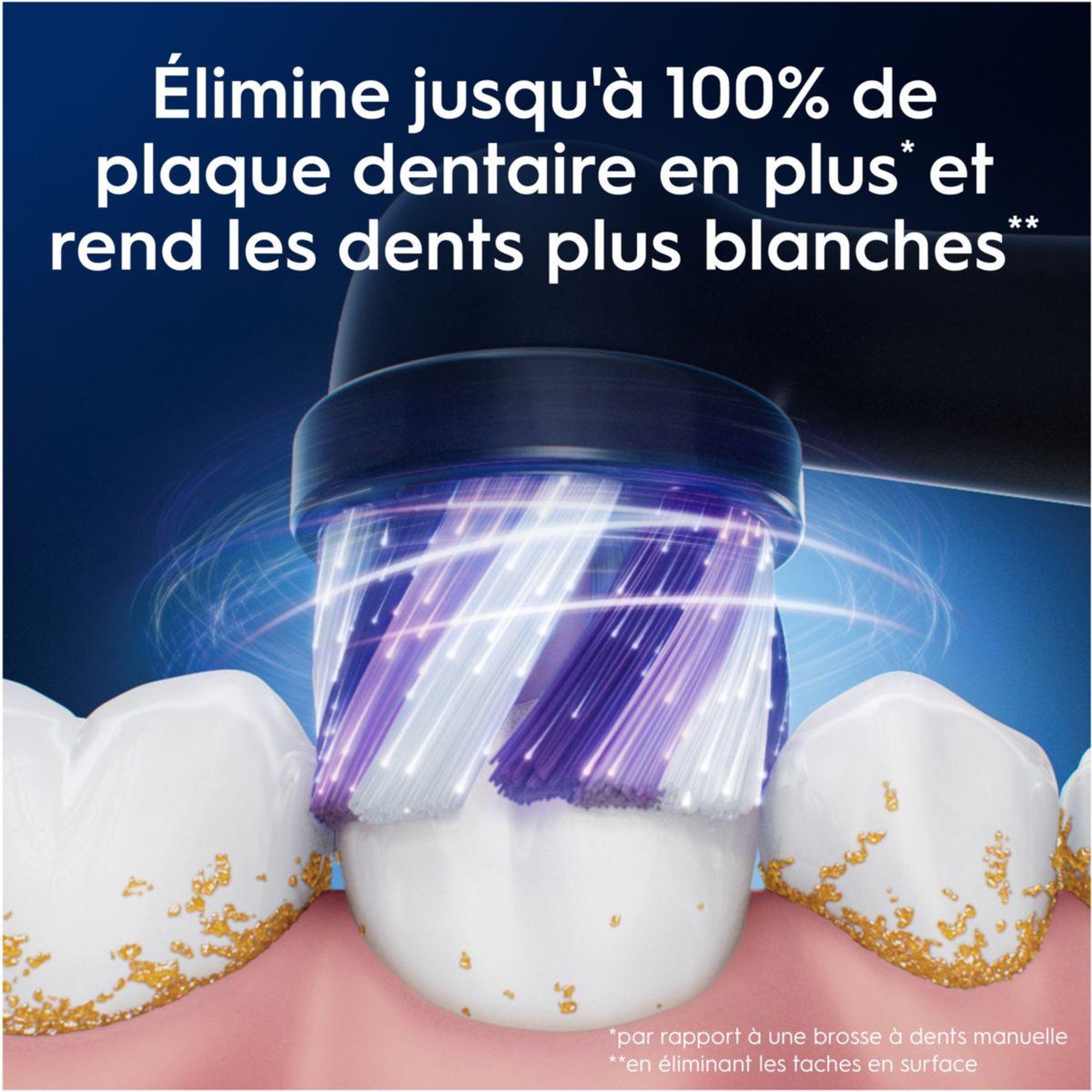 Voir la diapositive 2 : ORAL B Brossette dentaire io radiant white noir x3