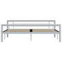 Voir la diapositive 3 : VIDAXL Cadre de lit sans matelas gris et blanc metal 180x200 cm