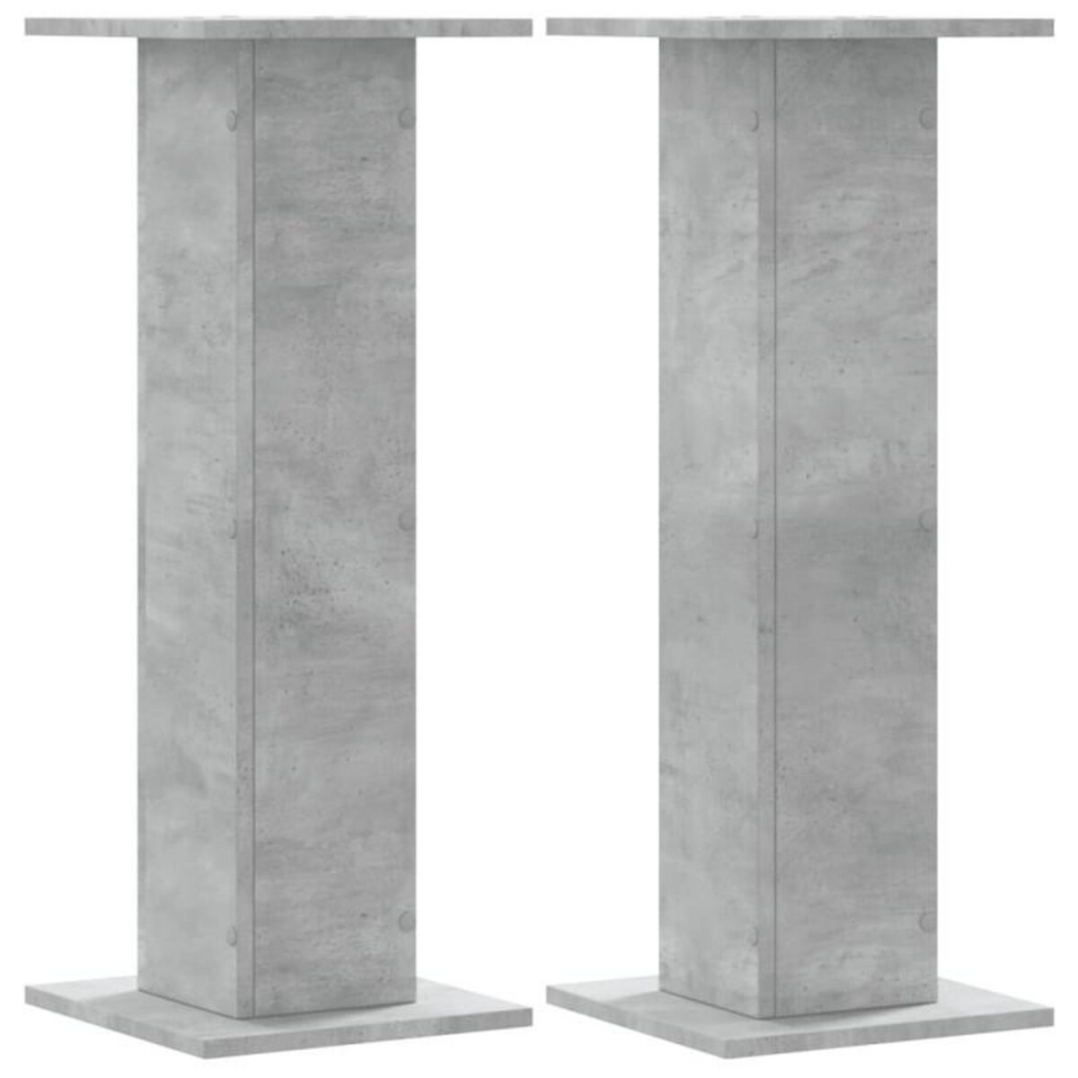 VIDAXL Supports de haut parleurs 2 pcs gris béton bois d ingénierie