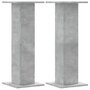 Voir la diapositive 2 : VIDAXL Supports de haut parleurs 2 pcs gris béton bois d ingénierie