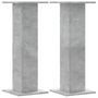 Voir la diapositive 2 : VIDAXL Supports de haut parleurs 2 pcs gris béton bois d ingénierie