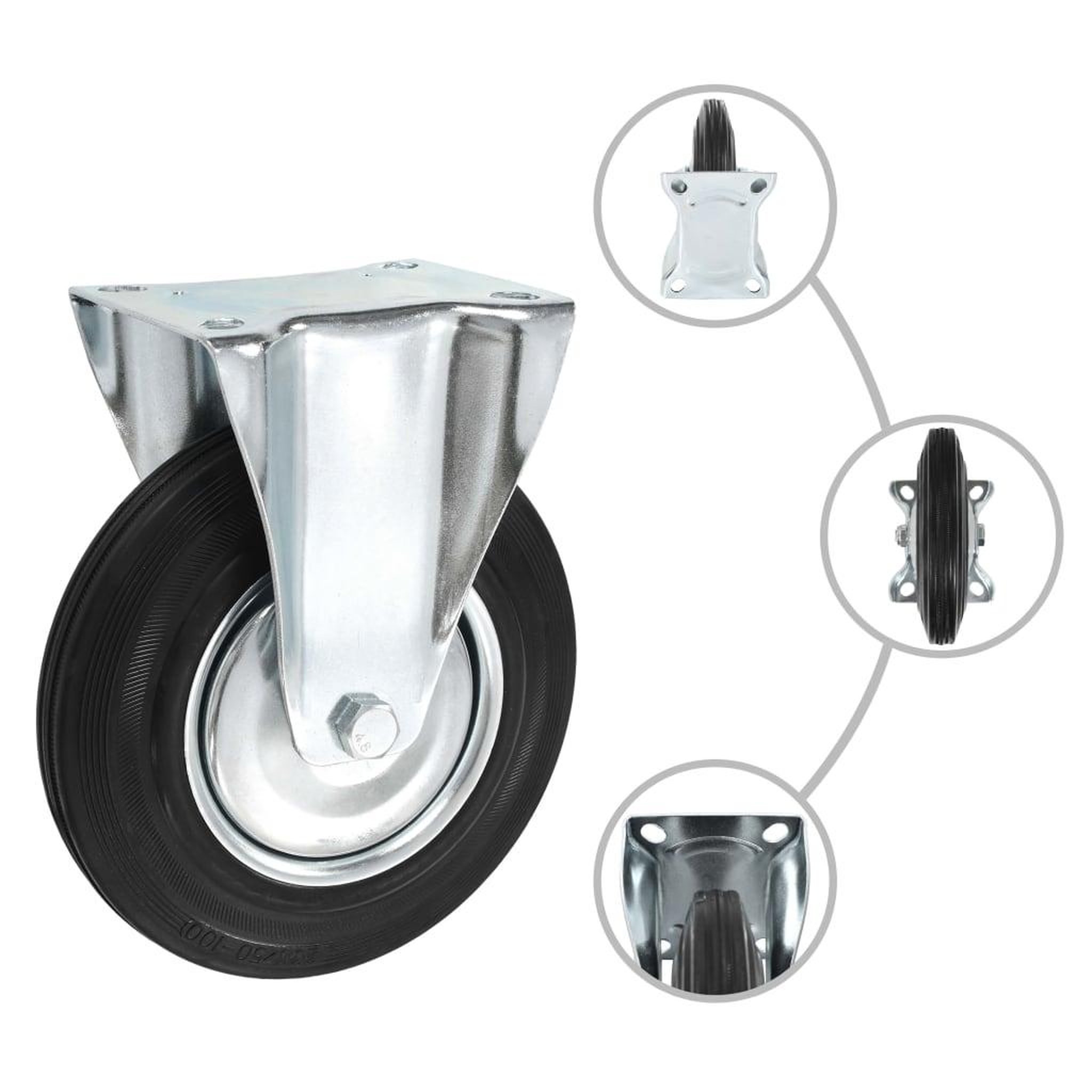 Voir la diapositive 2 : VIDAXL 12 pcs Roulettes fixes 200 mm