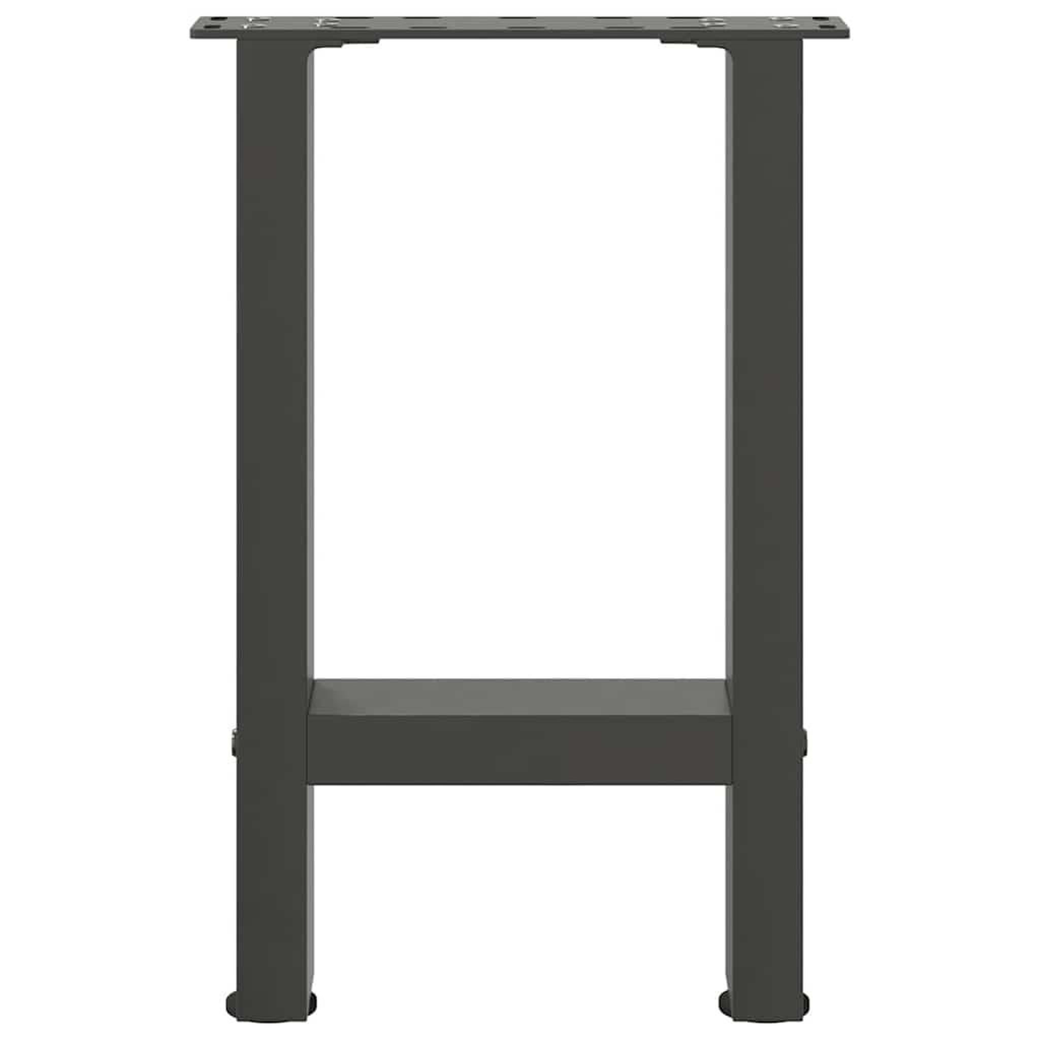 Voir la diapositive 5 : VIDAXL Pieds de table basse anthracite 2 pcs 38x(42-43) cm acier