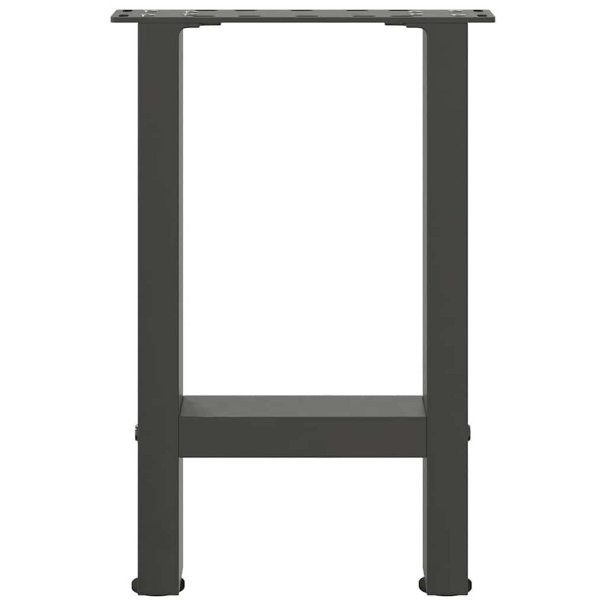 VIDAXL Pieds de table basse anthracite 2 pcs 38x(42-43) cm acier