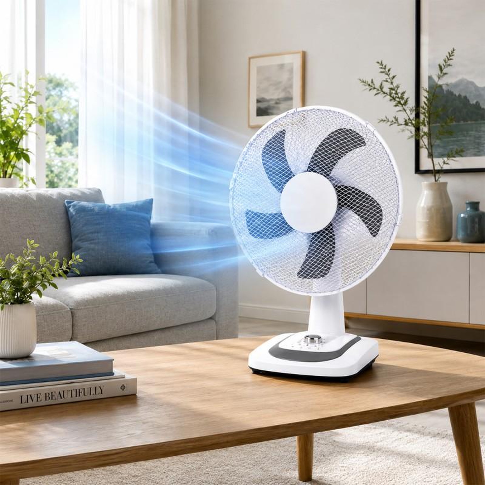 Voir la diapositive 2 : Ventilateur De Table 40 Cm – 50w Avec Minuteur