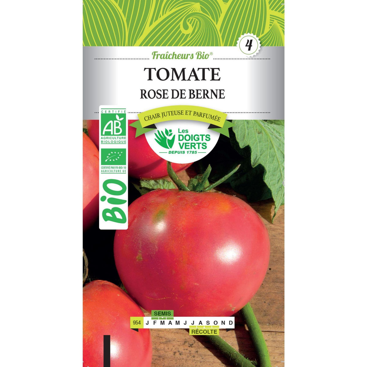 LES DOIGTS VERTS Graines tomate rose de Berne BIO Les Doigts Verts