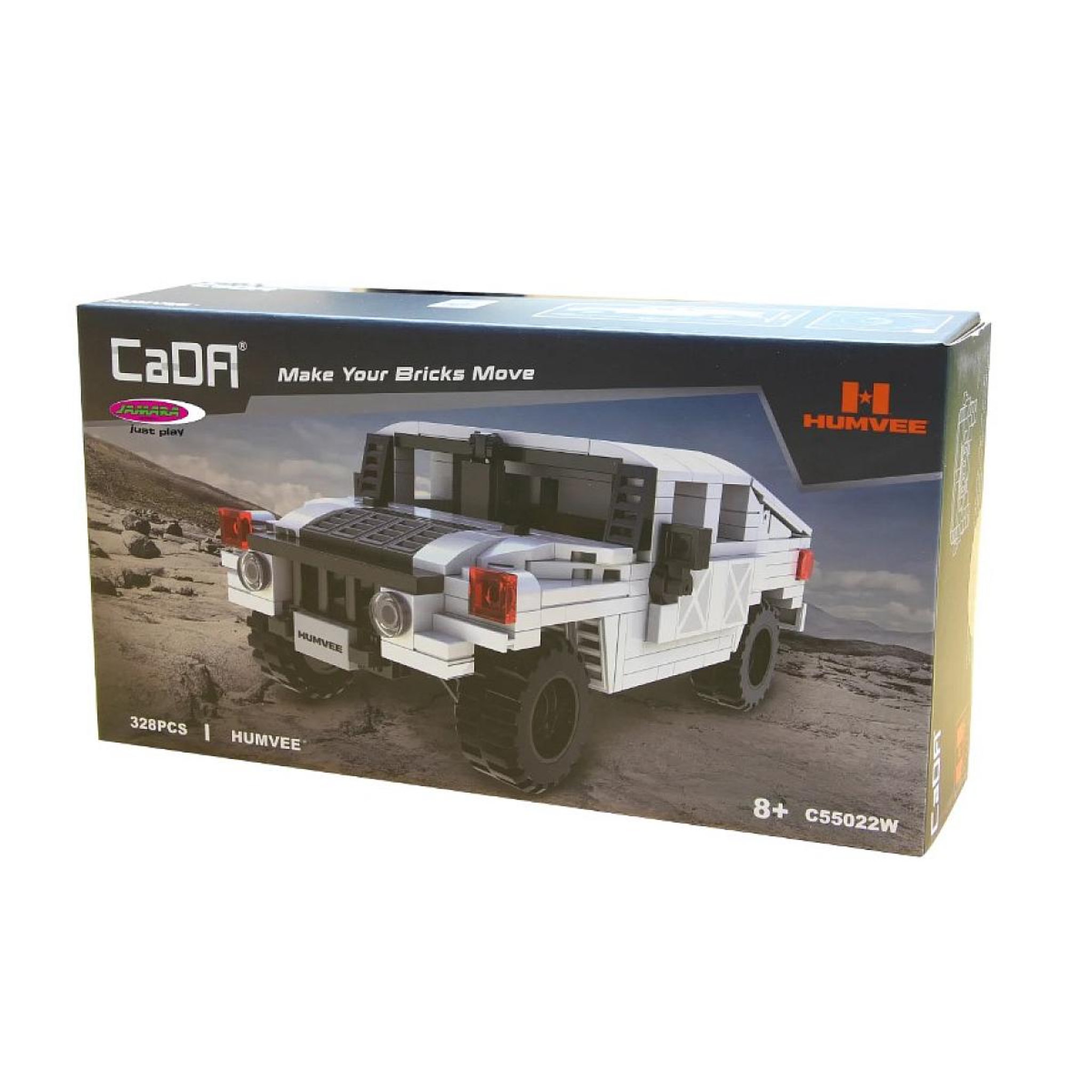 Voir la diapositive 2 : Jamara CaDA Humvee 1:24 blanc Bricks