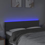 Voir la diapositive 3 : VIDAXL Tete de lit a LED Gris fonce 144x5x78/88 cm Tissu