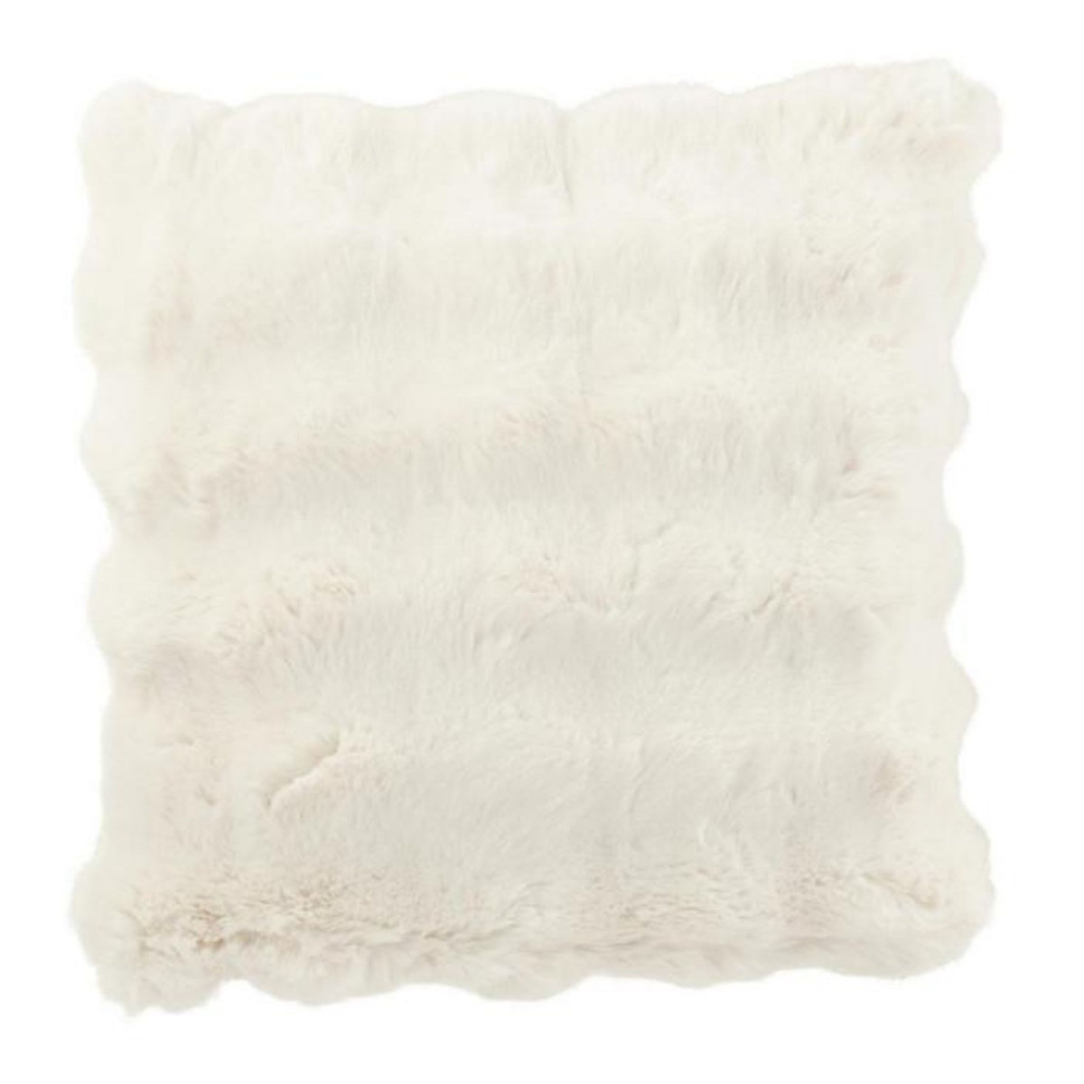 Paris Prix Coussin Déco Uni  Wave  45x45cm Blanc