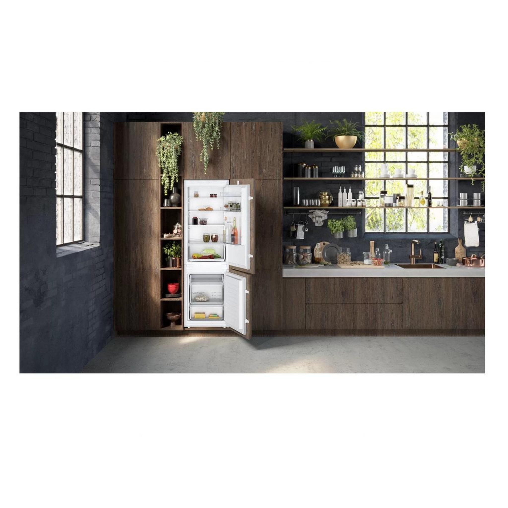 Voir la diapositive 3 : Neff Réfrigérateur combiné intégrable à glissières 267l blanc - ki5861se0