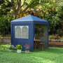 Voir la diapositive 4 : OUTSUNNY Tonnelle de jardin pliante pop-up réglable anti-UV 30+ 4 sacs lestage sac de transport bleu