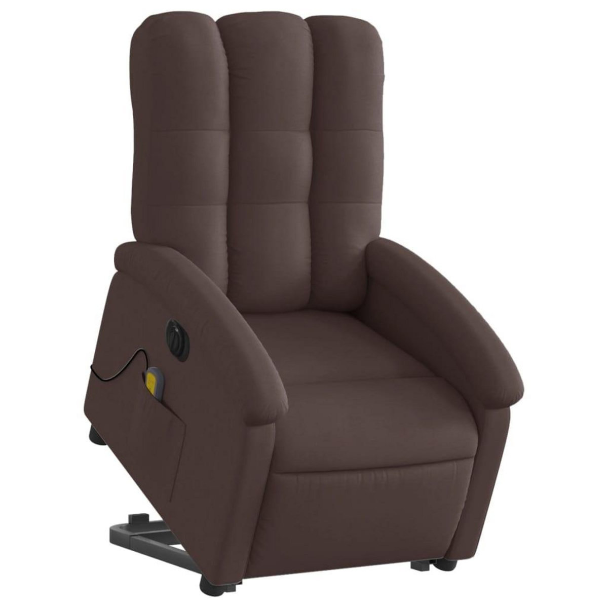 VIDAXL Fauteuil inclinable de massage electrique Marron fonce Tissu