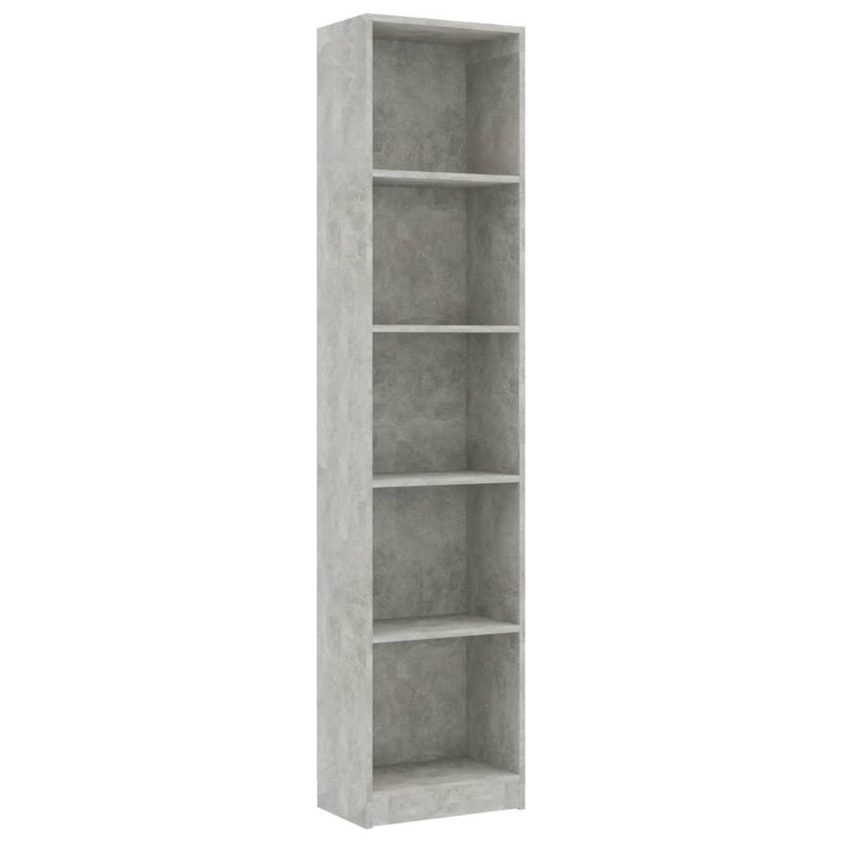 VIDAXL Bibliotheque a 5 niveaux Gris beton 40x24x175cm Bois ingenierie
