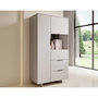 Voir la diapositive 3 : BEST MOBILIER Canterbury - vitrine - beige - 2 portes et 2 tiroirs - 170 cm
