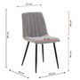 Voir la diapositive 4 : VS VENTA-STOCK Pack 4 chaises Sagi recouvertes de tissu gris