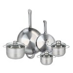 ELO Ensemble de 2 Poêles de cuisson 24 et 32 cm et 3 faitouts 14, 16 et 20 cm Elo Profi Brillant