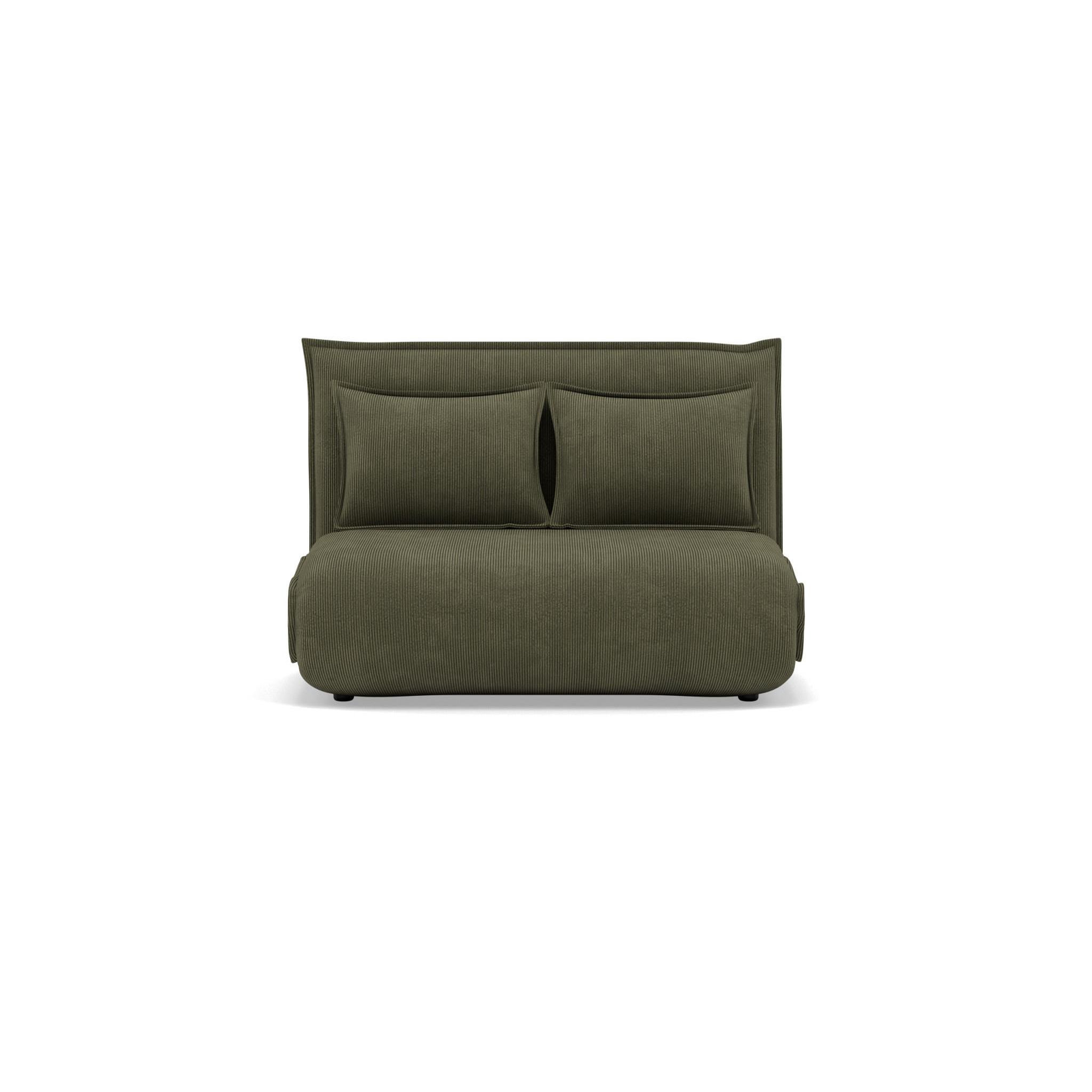 Voir la diapositive 1 : BEST MOBILIER Candice - banquette 2 places convertible clic-clac en velours côtelé