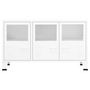 Voir la diapositive 3 : VIDAXL Buffet industriel Blanc 105x35x62 cm Metal et verre