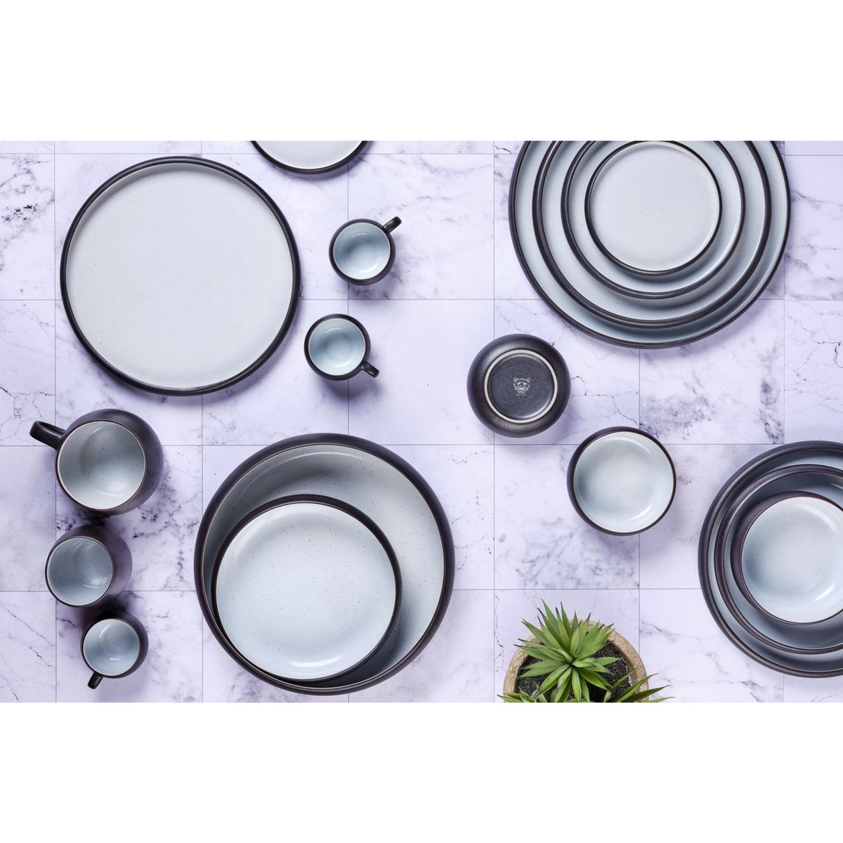 BJORN Assiette GOURMET Ø21,5cm - 4 pièces - Onyx
