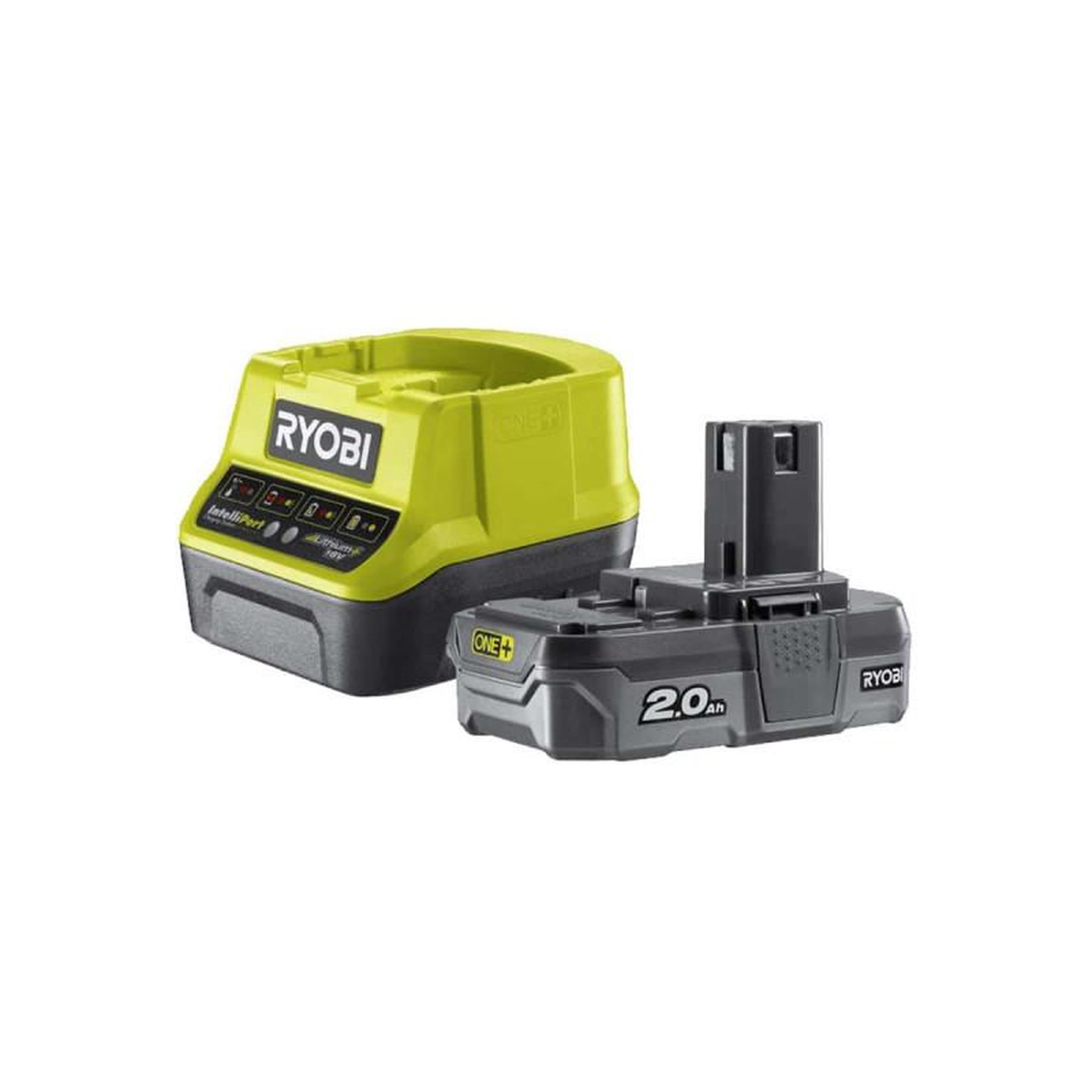 Ryobi Pack batterie ryobi 18v one+ 2.0ah lithiumplus - 1 chargeur rapide 2.0ah rc18120-120
