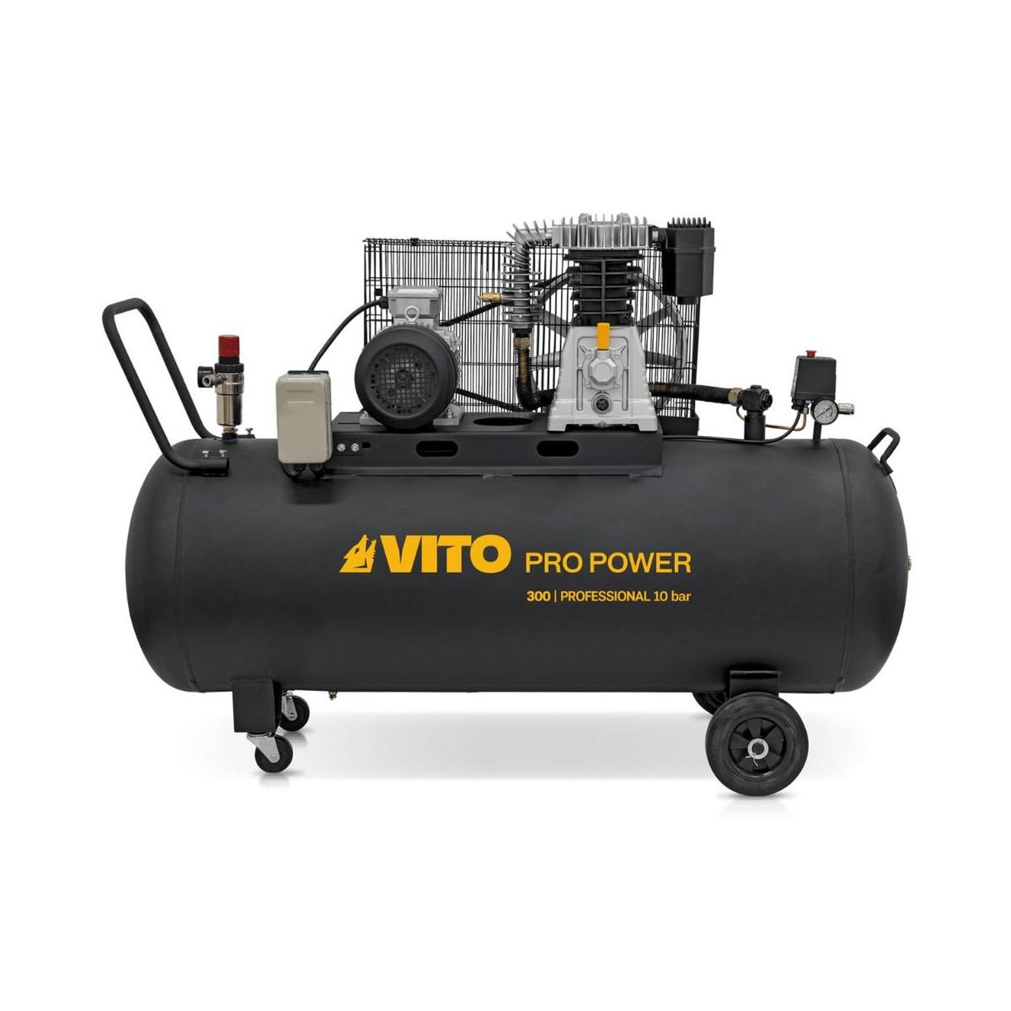 Voir la diapositive 5 : VITO Compresseur d'air 300l 10bar 4kw 500l/min + 5 outils pneumatiques kit complet gonflage soufflage peinture garage atelier vito