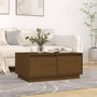 Voir la diapositive 1 : VIDAXL Table basse Marron miel 80x50x35 cm Bois massif de pin