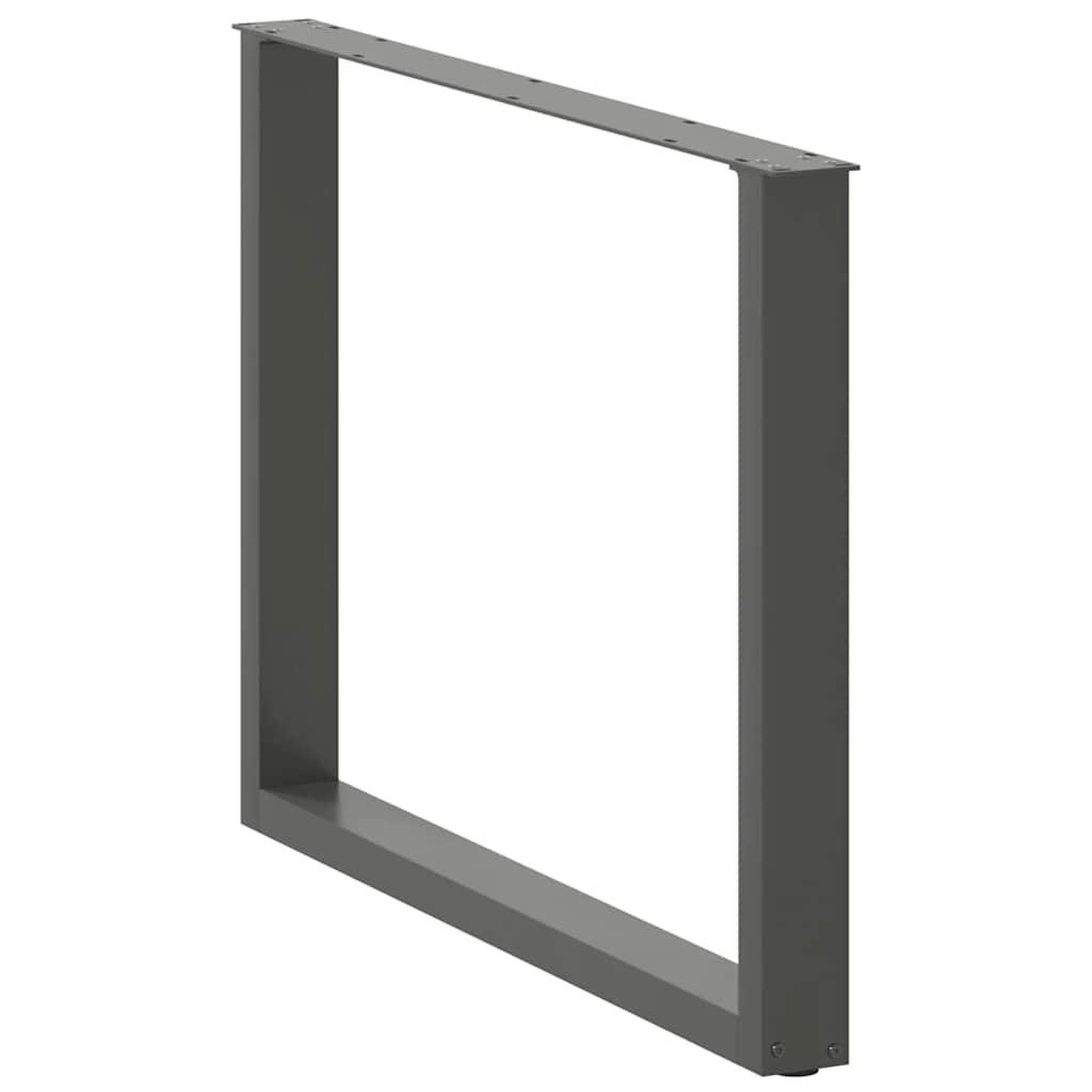 Voir la diapositive 4 : VIDAXL Pieds de table a manger forme de U 2 pcs 100x(72-73) cm acier