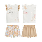 Petit Béguin Lot de 2 pyjamas short enfant 2 pièces Praline. Coloris disponibles : Beige