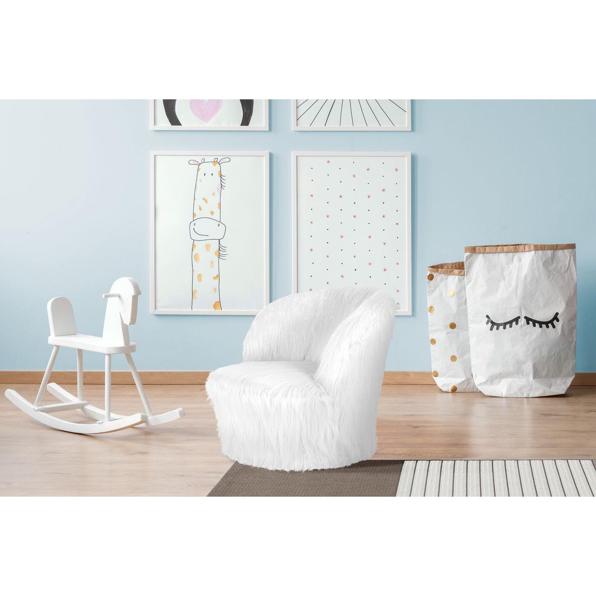 Voir la diapositive 3 : Paris Prix Fauteuil enfant design  nanny  47cm blanc