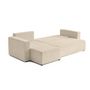 Voir la diapositive 4 : BEST MOBILIER Topaze - canapé d'angle réversible - 4 places - convertible avec coffre - en tissu velours relief