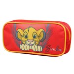 Bagtrotter Trousse scolaire rectangulaire Disney Le Roi Lion Simba Rouge Bagtrotter