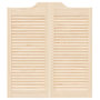 Voir la diapositive 5 : VIDAXL Portes battantes a persiennes 1paire 90x80 cm bois massif Pin