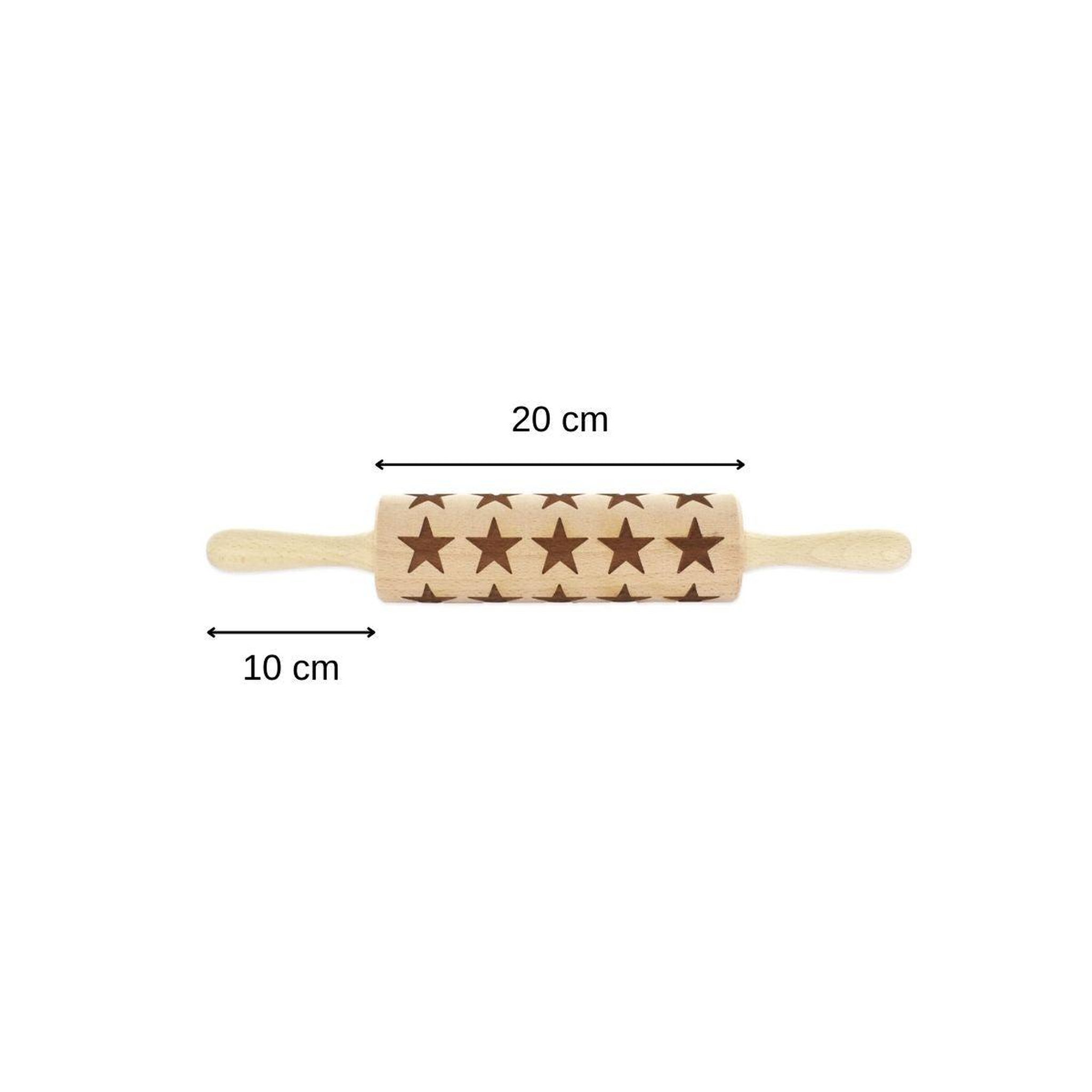 Voir la diapositive 3 : Fackelmann Rouleau à pâtisserie en bois motif étoiles 40 cm fackelmann noël