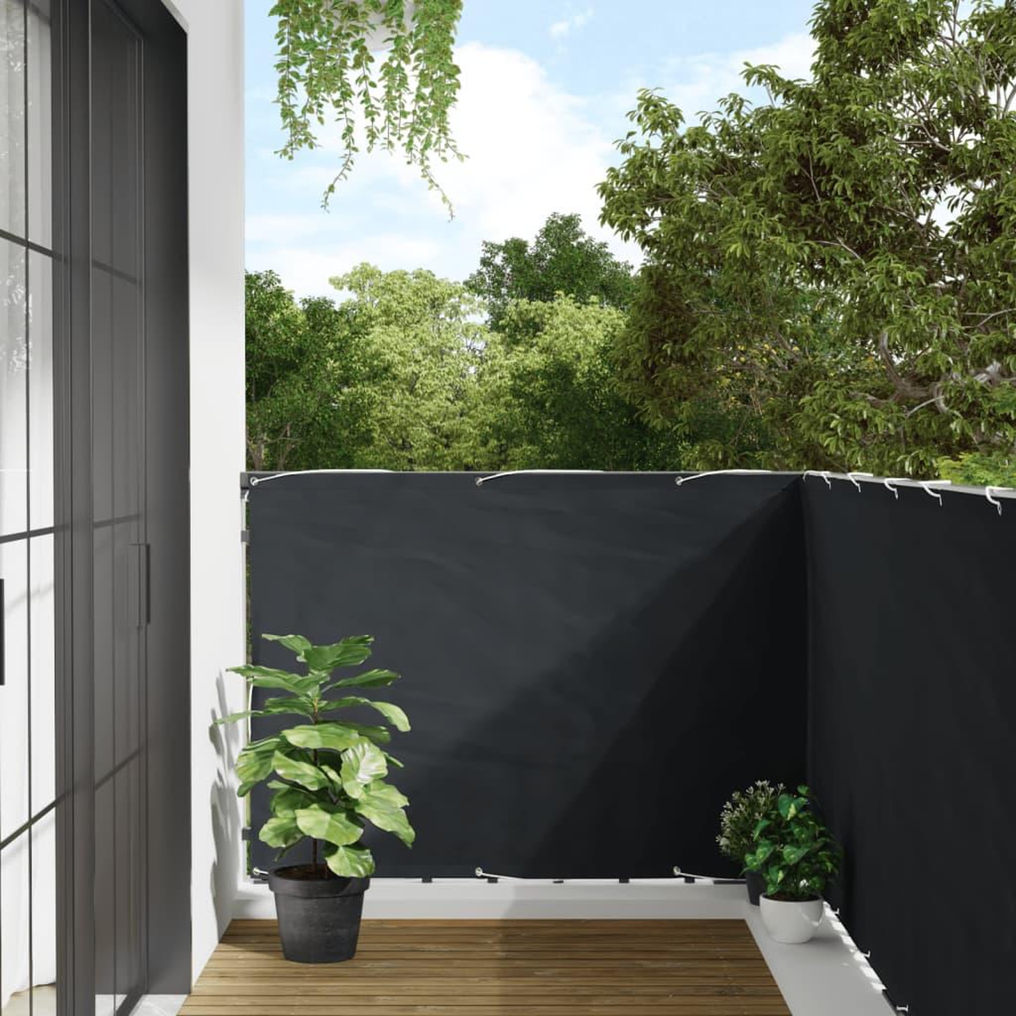 Voir la diapositive 1 : VIDAXL Ecran de balcon Anthracite 120x400 cm Tissu Oxford