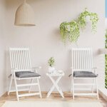 VIDAXL Coussins de chaise lot de 2 gris 50x50x7 cm tissu oxford