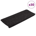 VIDAXL Tapis d'escalier auto-adhesifs 30 pcs anthracite 65x24,5x3,5 cm