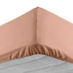 Paris Prix Drap Housse  Lina  90x190cm Rose Blush