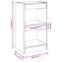 Voir la diapositive 6 : VIDAXL Bibliotheque/Separateur de piece Gris beton 40x30x72 cm