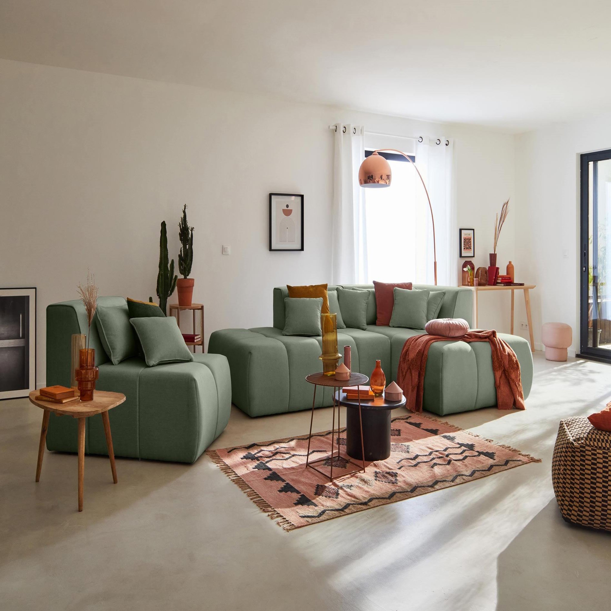Voir la diapositive 3 : BEST MOBILIER Caracas - module d'assise gauche - en tissu