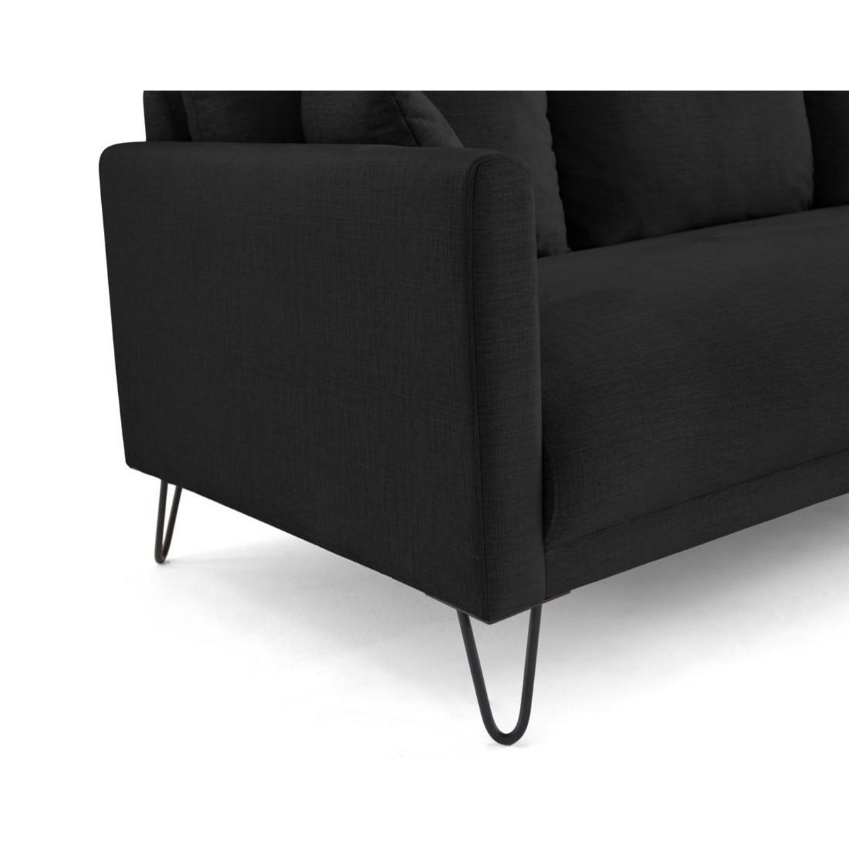 LISA DESIGN Ostrava - canapé droit 2 places en velours pieds en épingle