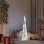 VIDAXL Cone lumineux decoratif a LED Acrylique Blanc froid 60 cm