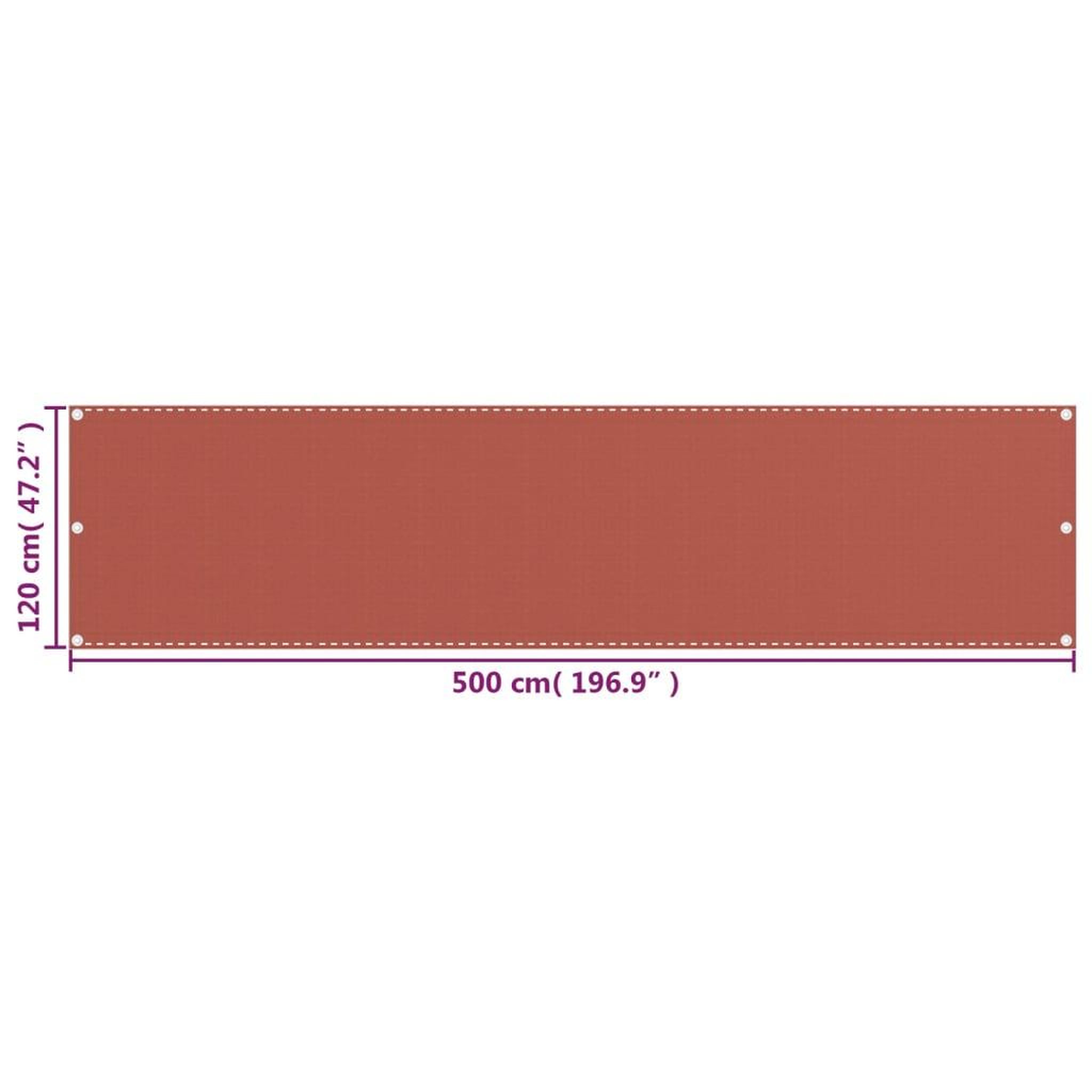 Voir la diapositive 6 : VIDAXL Ecran de balcon terre cuite 120x500 cm pehd