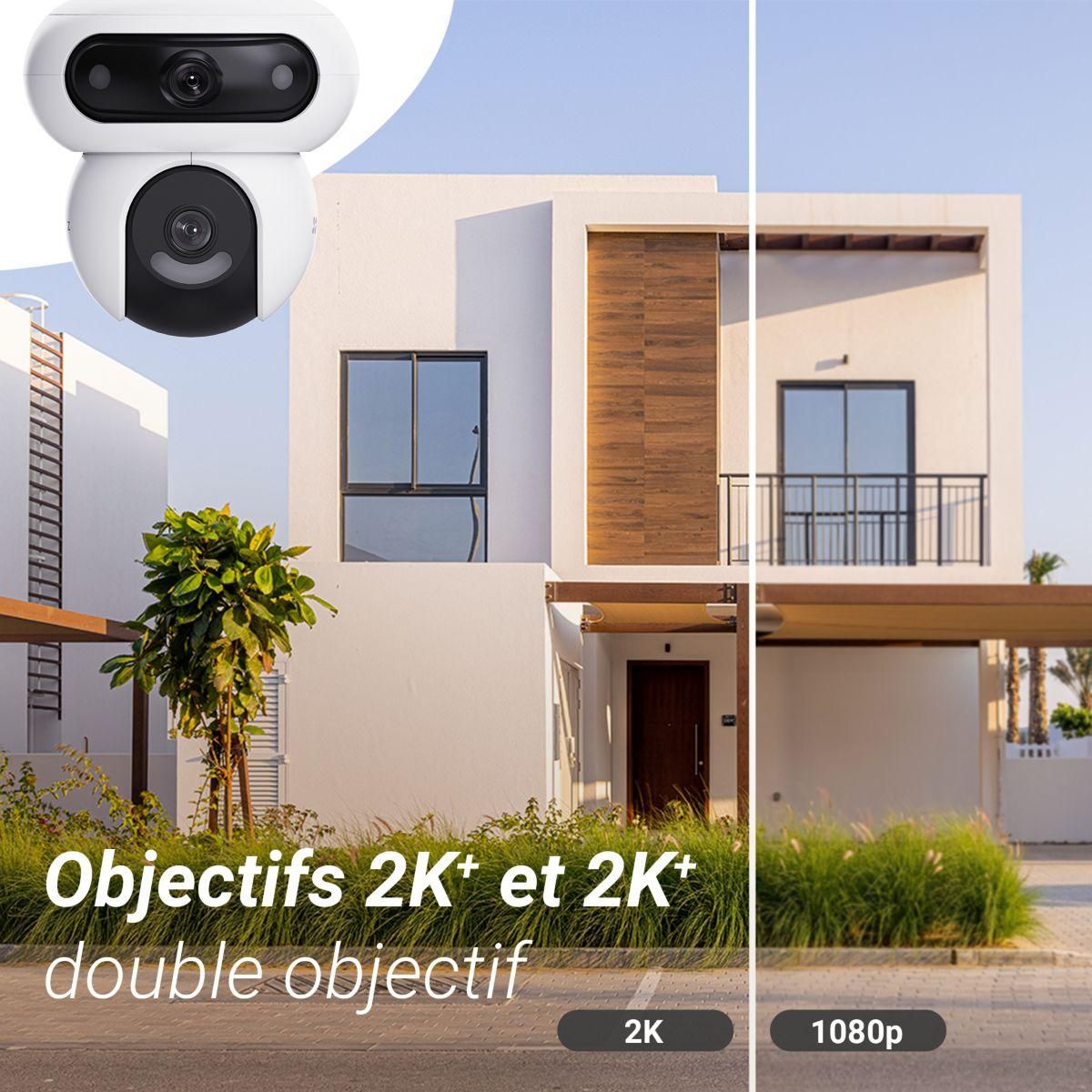 EZVIZ Caméra de surveillance H90 - Double optique 2K+ motorisée