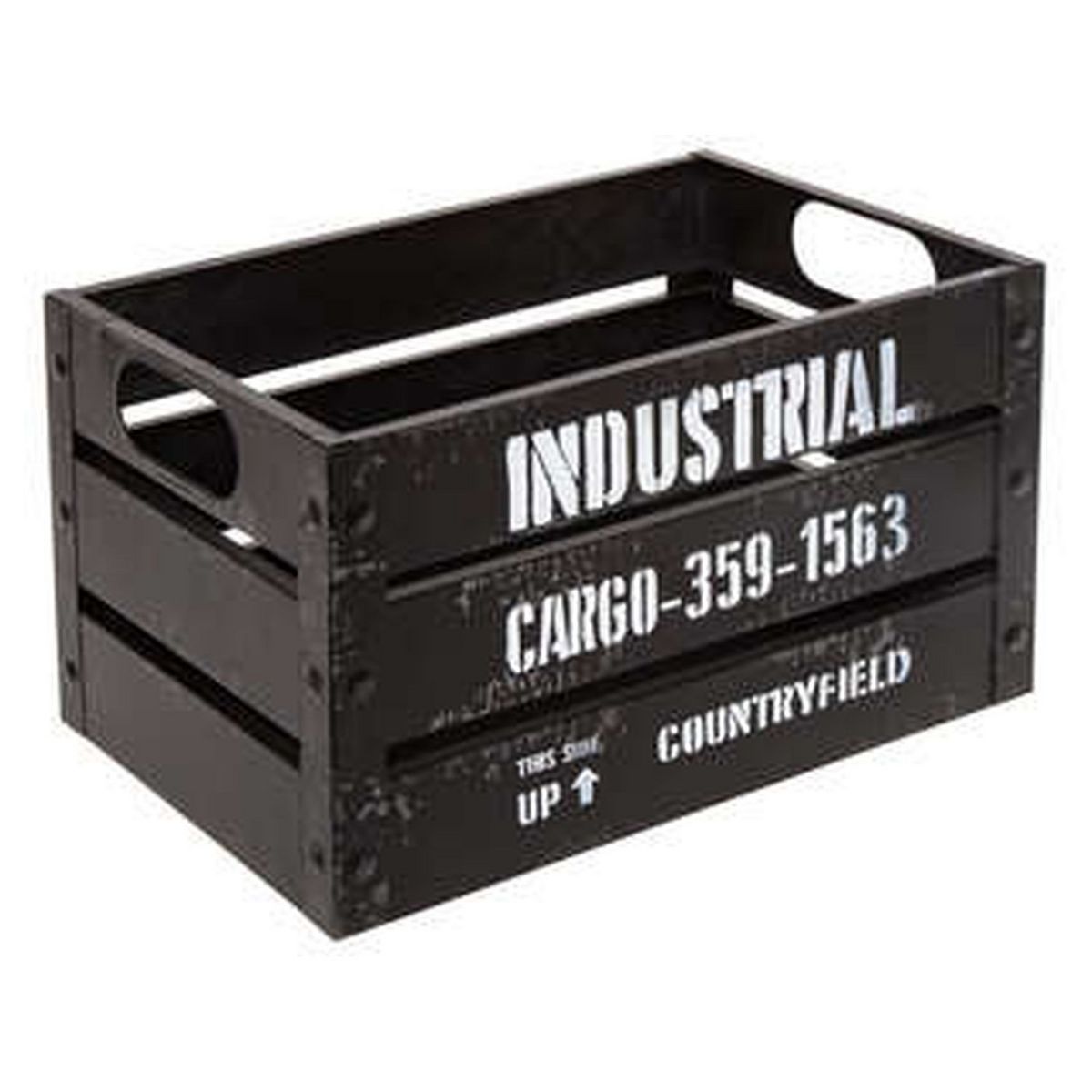 Lot de 3 caisses cagettes de rangement en métal style industriel 