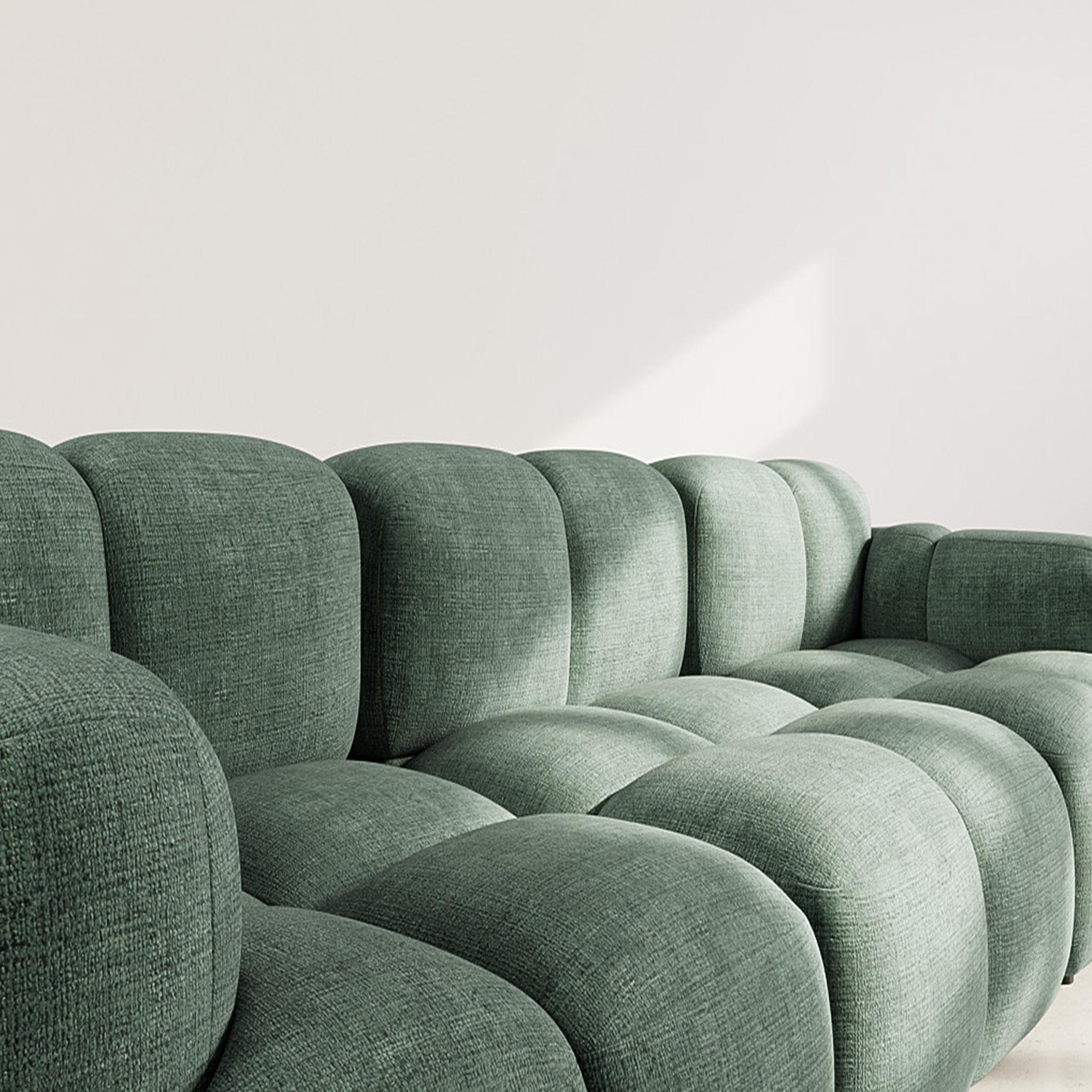 Voir la diapositive 4 : LISA DESIGN Grace - canapé modulable 3 places en velours texturé