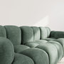 Voir la diapositive 4 : LISA DESIGN Grace - canapé modulable 3 places en velours texturé