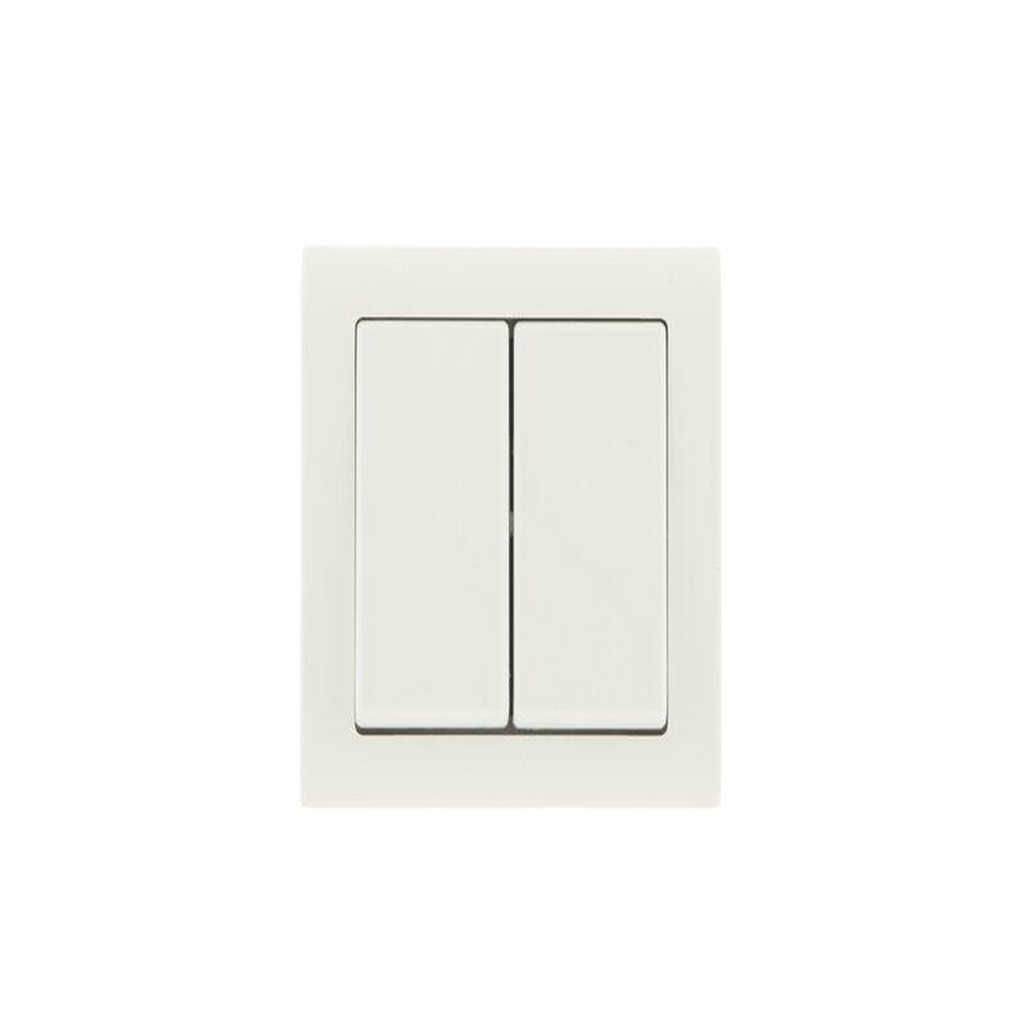 ZENITECH Double interrupteur va-et-vient saillie complet Besto, blanc