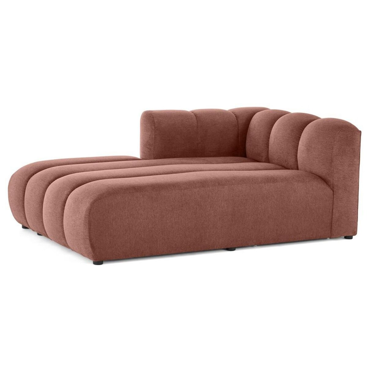 LISA DESIGN Debbie - module d'assise méridienne gauche en tissu texturé