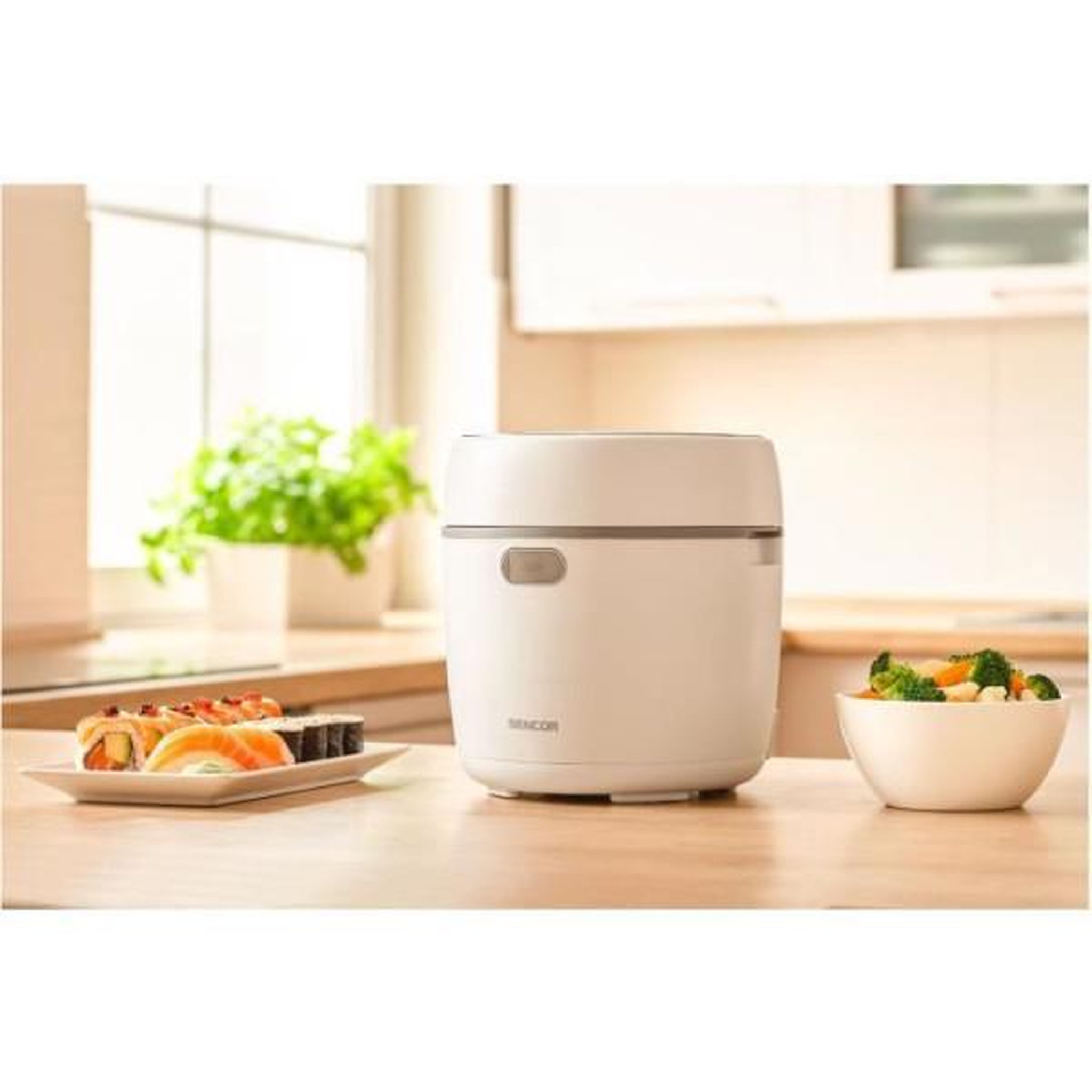 Voir la diapositive 2 : MARKET24 Cuiseur de Riz Electrique  - SENCOR - SRM 0670WH - 350 W - 0,6 L - Blanc