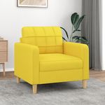 VIDAXL Fauteuil Jaune clair 60 cm Tissu